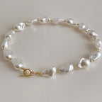 Baroque Pearl Buckle Necklace Pi-Mart
