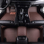 Fully Surrounded Car Leather Floor Mat Pad All Weather Protection Pi-Mart