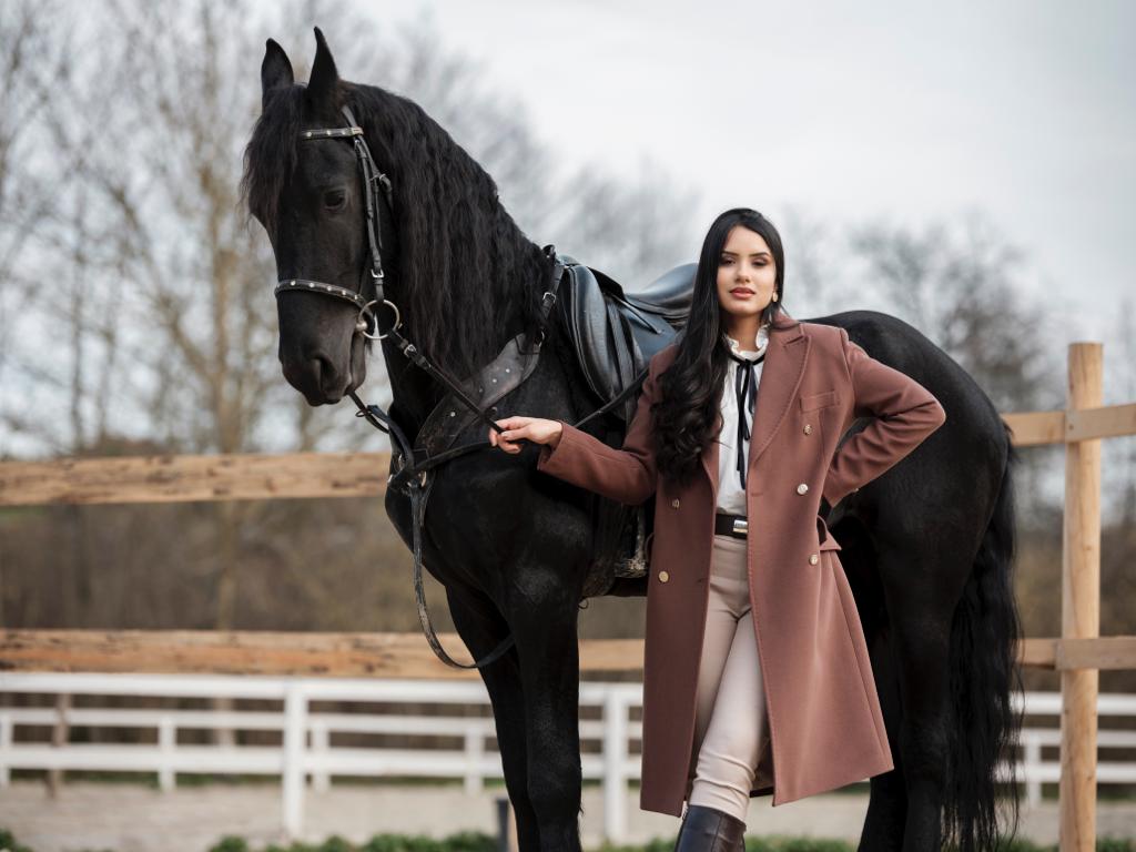 Double-Breasted Wool Blend Coat - SJB-DIAMOND ELITES