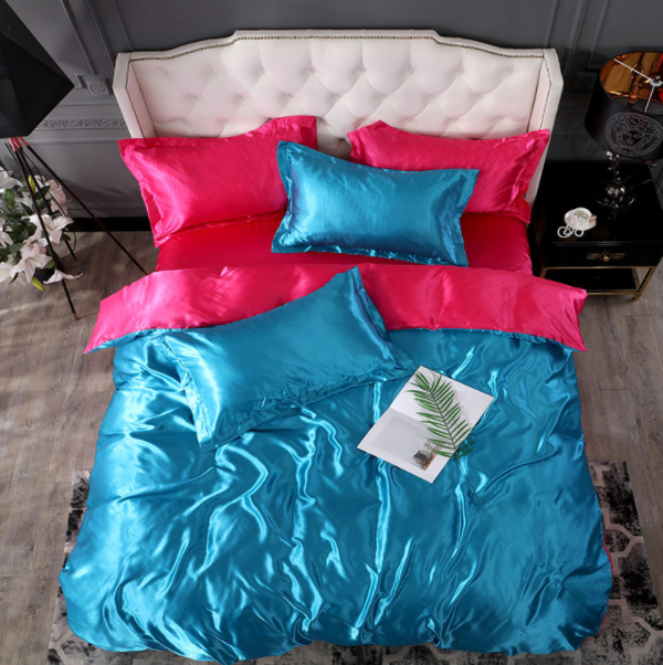 Bed Sheet Quilt Cover Naked Sleep Cool Silk Single Three Piece Set Pi-Mart
