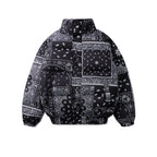 Retro Cashew Flower Full Print Padded Coat Pi-Mart
