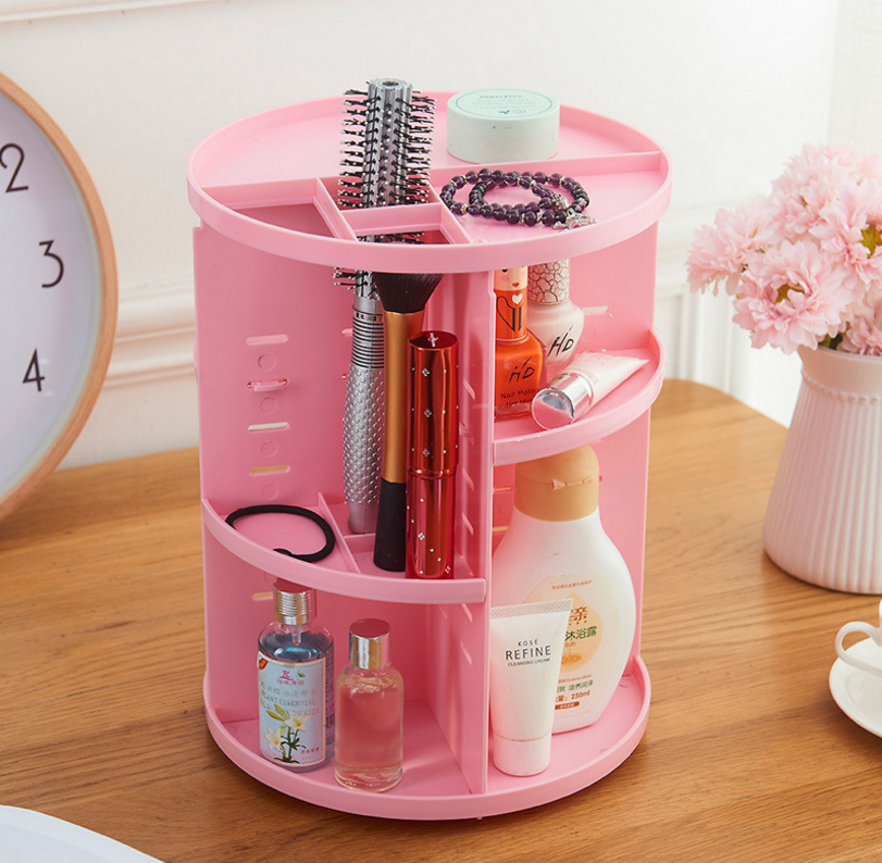 360 Degree Rotating Acrylic Cosmetic Storage Box Makeup Box Pi-Mart