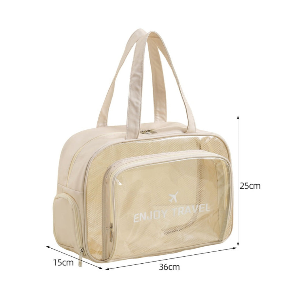 Waterproof beach bag, wet and dry separation fitness bag, toiletry bag, storage goggles, swimsuit swimming bag, Transparent Cosmetic Bag, - SJB-DIAMOND ELITES