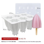 6-piece Spiral Ice Cream Silicone Food Grade Mold