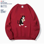 Women's Fashionable Solid Color Printed Long Sleeved Sweatshirt - SJB-DIAMOND ELITES