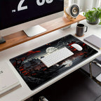 Japanese Style Full Moon River Landscape Desk Mat, Non-Slip Rubber Gaming Mouse Pad, Extended Keyboard Mat for Office and Home Decor, 35.4 x 15.7 Inches Lootquake LLC