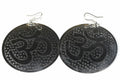 Om Yoga Earrings Silver Gold Tone 2 Inch Meditation
