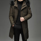 Men's Faux Fur Long Over Knee Down Workwear