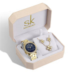 Rhinestone watch earring necklace Pi-Mart