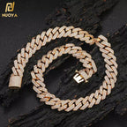 Gold Plated Iced Out Chain for Men and Women Cuban Chain Necklace Pi-Mart