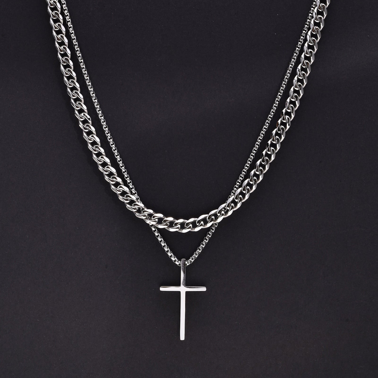 Vnox Mens Cross Necklaces Pi-Mart