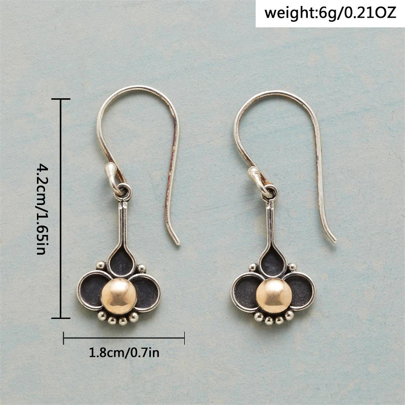 Women's Vintage Moonstone Heart-shaped Earrings Pi-Mart