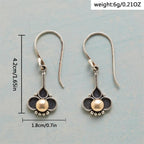 Women's Vintage Moonstone Heart-shaped Earrings Pi-Mart