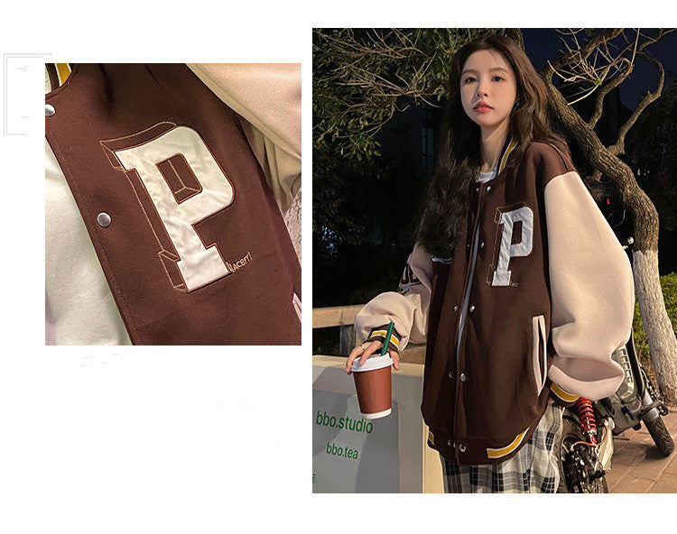 Tide American High Street Hip-hop Student Jacket Top Pi-Mart