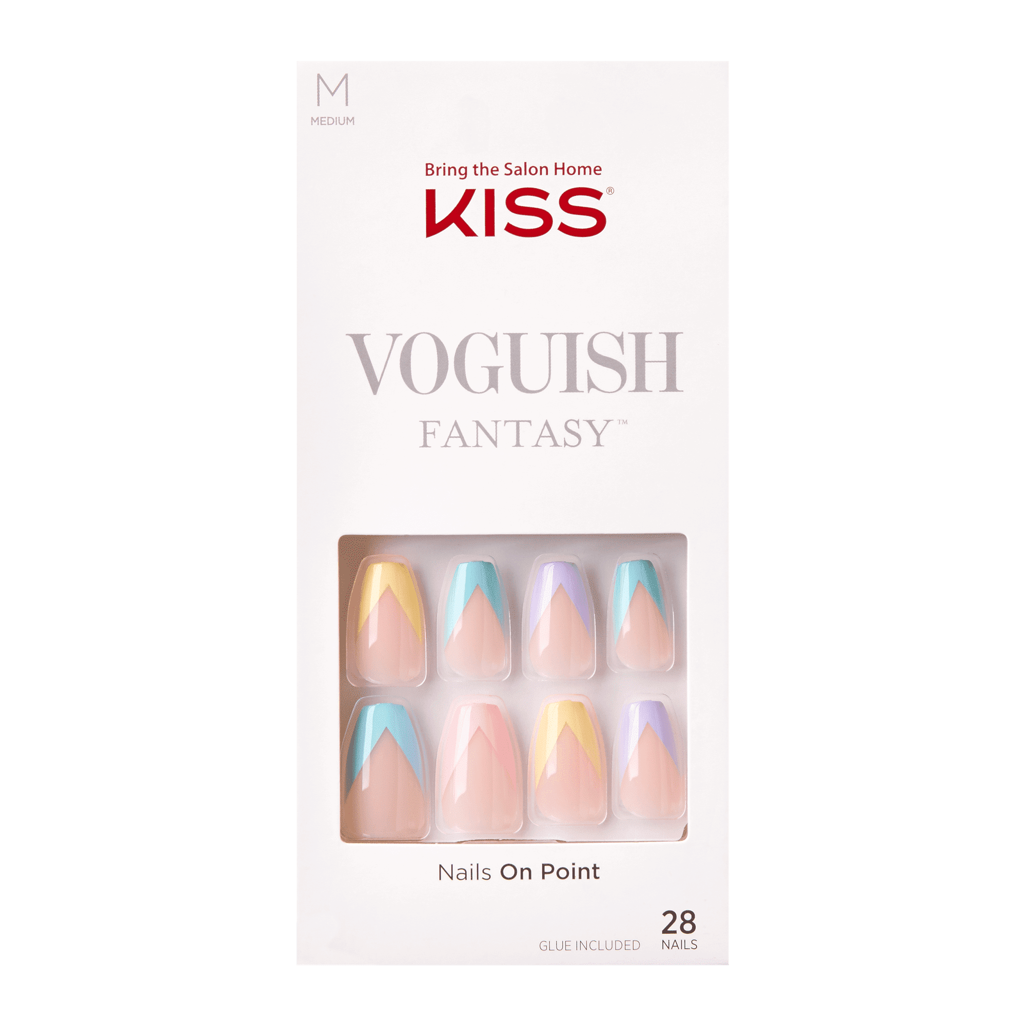 KISS Voguish Fantasy Fake Nails Purple Medium Coffin Disco Ball 28 Ct EasyOptionXY LLC