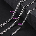 Men's Curb Cuban Chain Necklace Pi-Mart