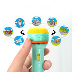 Cartoon Projection Flashlight 80 Patterns Creative Children Flashlight Toy Projector Baby Toys Bedtime Story Book Pi-Mart