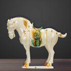 Tang Sancai New Chinese Style Ceramic Horse Study Living Room Hallway Horse Ornament Lootquake LLC