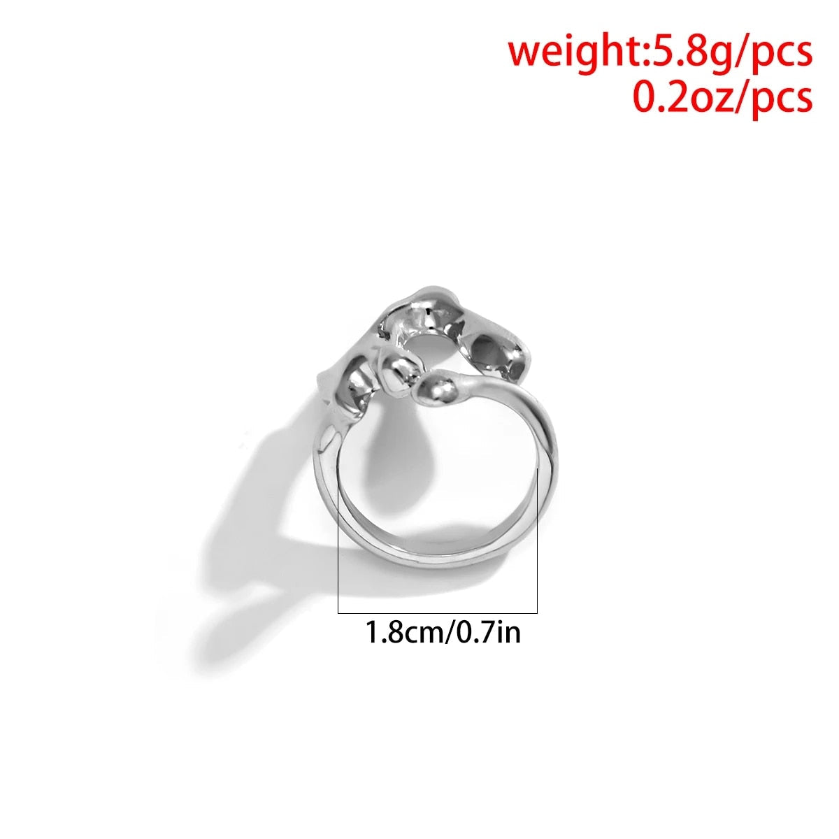 Simple Style Lines Geometric Ring Pi-Mart