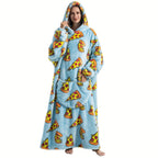 1pc Extra Long Wearable Blanket Hoodie With Sleeves - Ultra Soft, Super Warm, and Cozy Fleece Oversized Hoodie Blanket with Giant Pocket for Snuggling Up - Perfect Gift for Women, Men, and Mom Lootquake LLC