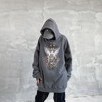 Hip Hop Angel Print Hooded Pullover Sweatshirt Pi-Mart