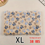 All-Season Dirt-Resistant Rectangular Pet Blanket - Comfortable Dog Paw Heart Print Pet Bed, 1pc Lootquake LLC