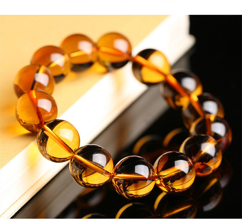 Female Kumquat Yellow Pixiu Natural Crystal Bracelet For Men And Women Pi-Mart