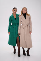 Eliza Classic Cashmere Wool Blend Overcoat in Nude - SJB-DIAMOND ELITES