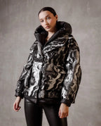 Marble Jacquard Down Fill Coat - SJB-DIAMOND ELITES