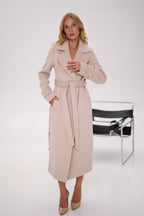 Camille Cashmere Blend Coat in Beige - SJB-DIAMOND ELITES