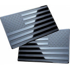 2PCS Metal USA Flag Sticker American Car Truck Decal Emblem Black Pi-Mart