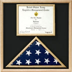 US Marine Corp Flag and Certificate Display Case/ award case. The Military Gift Store