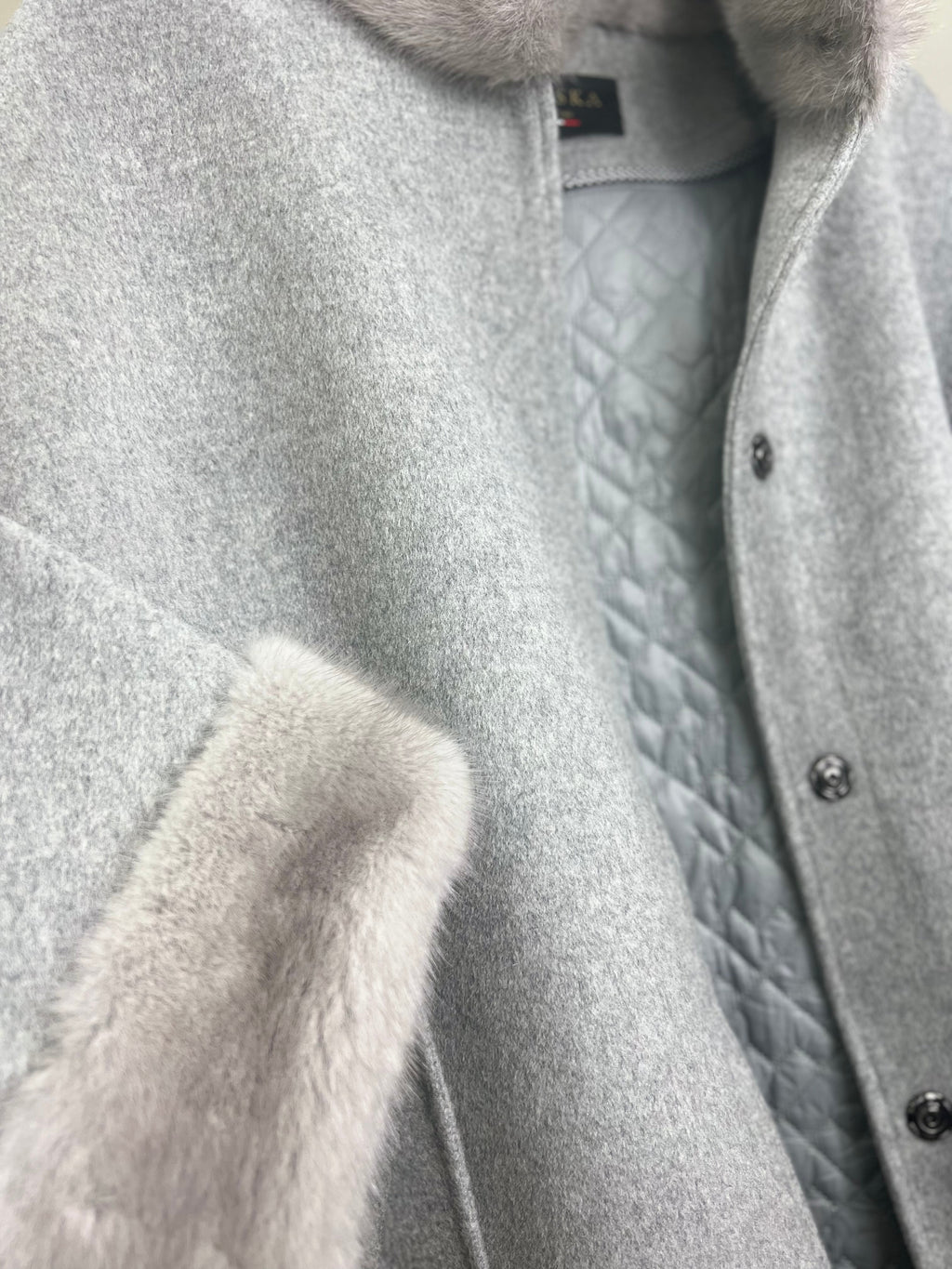 Genuine Scandinavian Mink Fur Virgin Wool Coat Alaska® Outerwear Company
