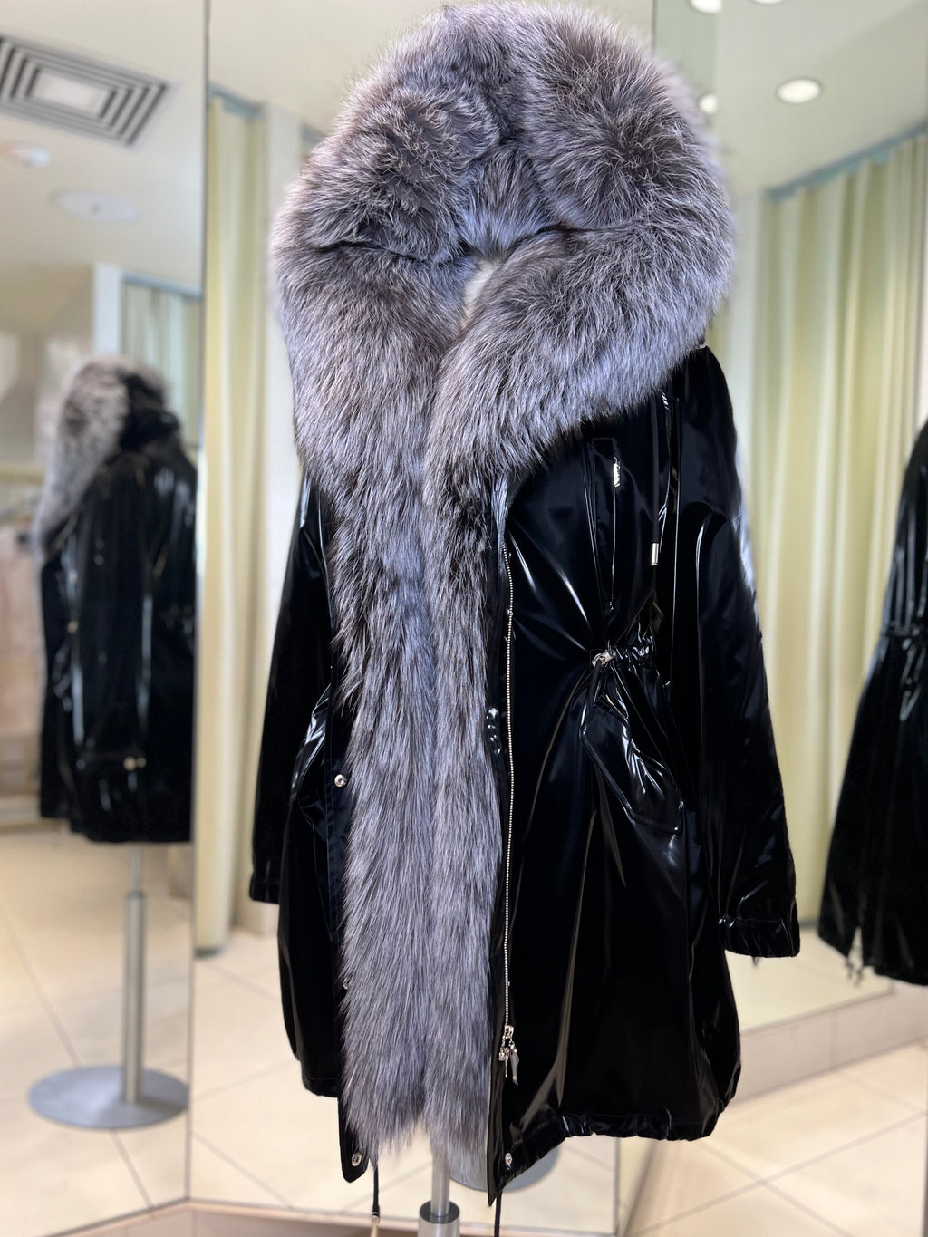 Genuine Silver Fox Fully Lined Hood Rabbit Insulated Parka Alaska® Outerwear Company