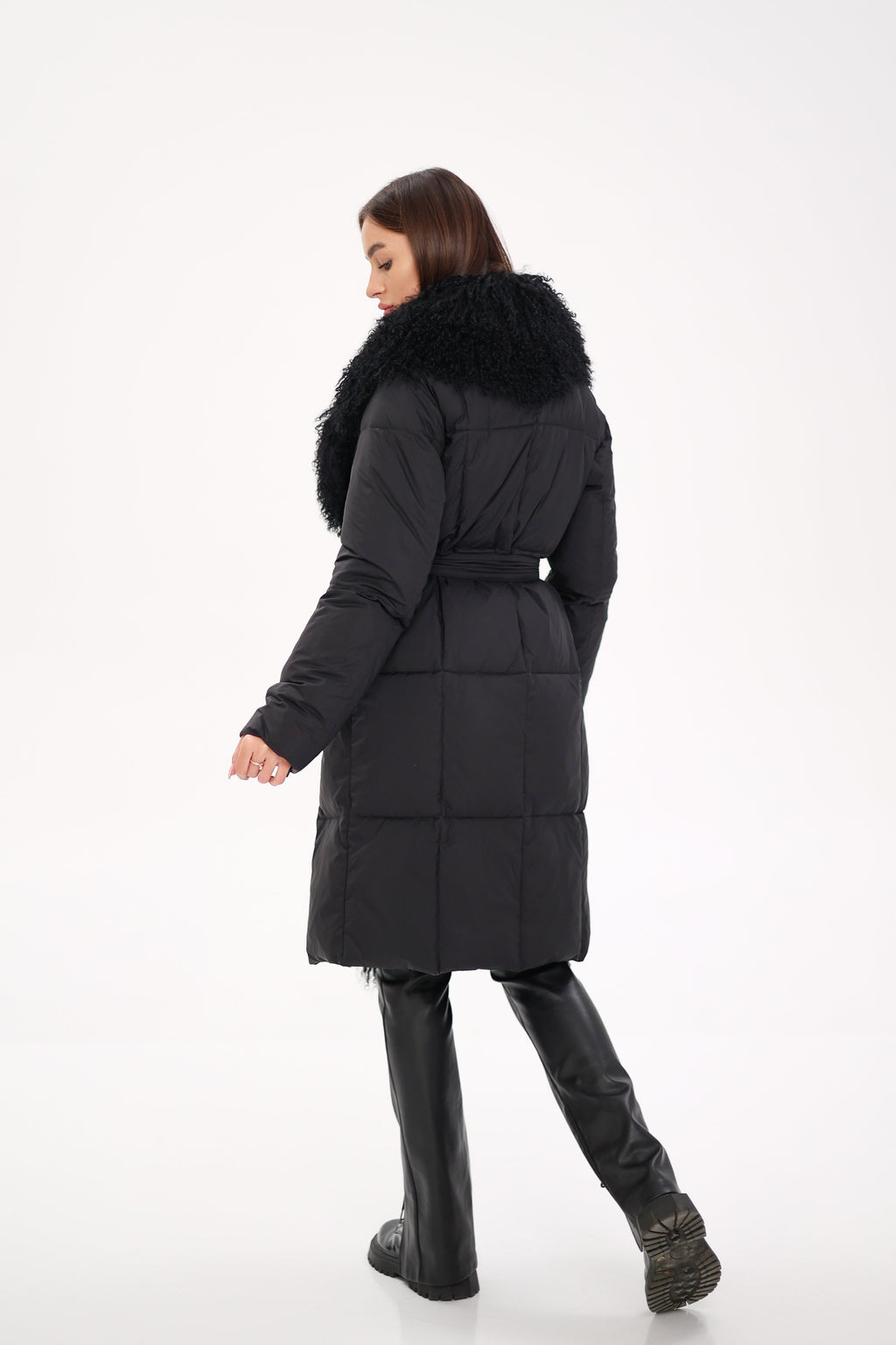Genuine Lama Fur Premium Down Coat - SJB-DIAMOND ELITES