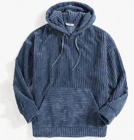 Essentials Hooded Corduroy Pullover for Men (One Piece) Pi-Mart