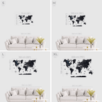 2D Wooden World Map Midnight Enjoy The Wood
