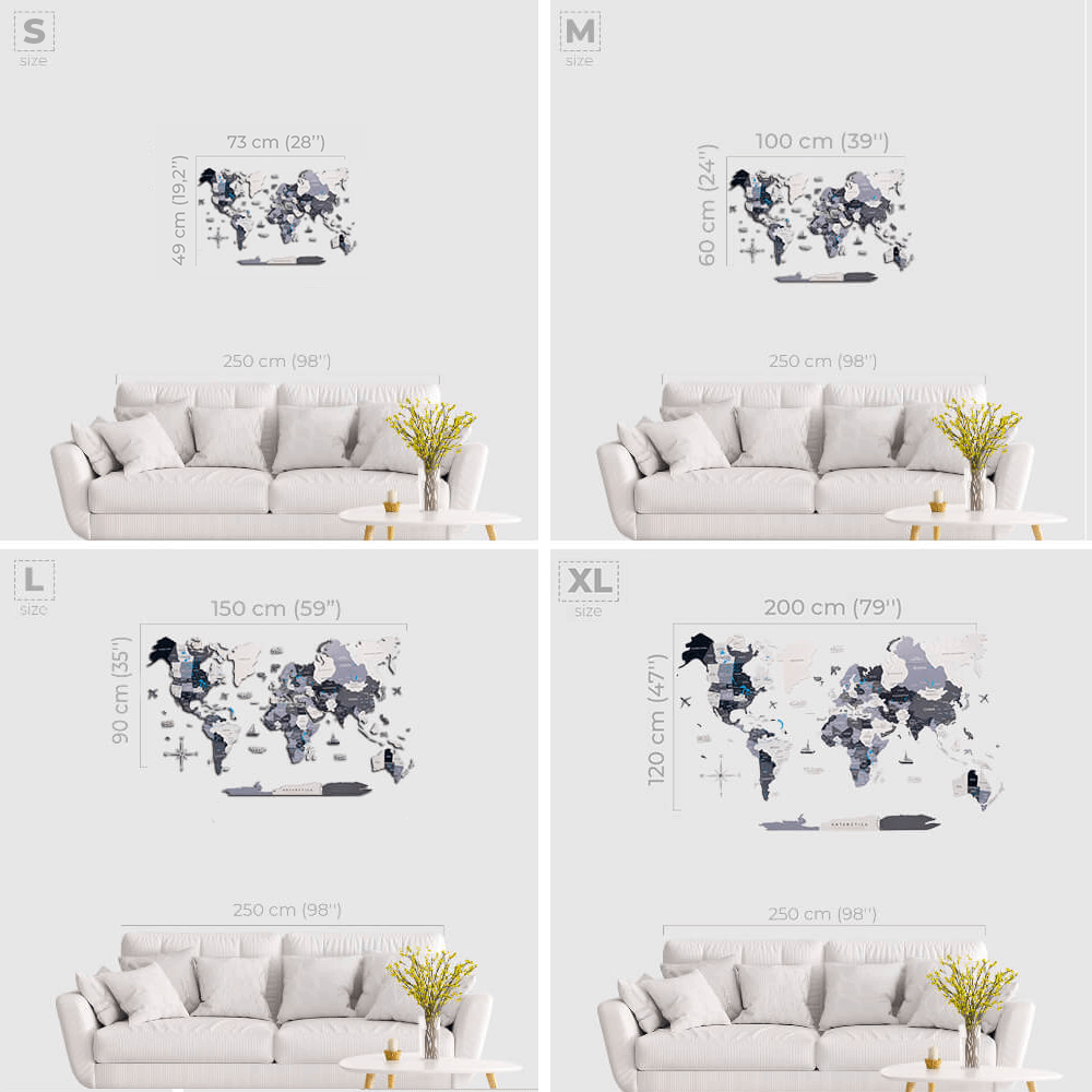 2D Wooden World Map Nordik Enjoy The Wood