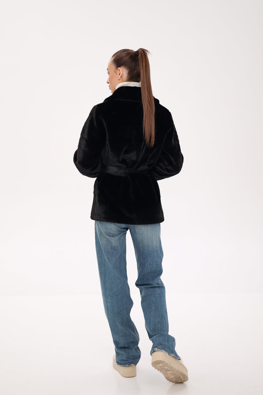 Faux Mink Effect Fur Coat - SJB-DIAMOND ELITES