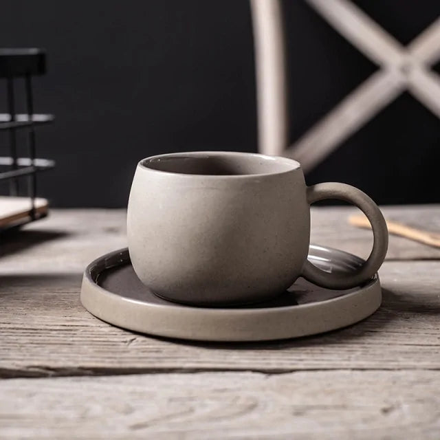 Coffee Mug with Saucer Ceramic Pi-Mart