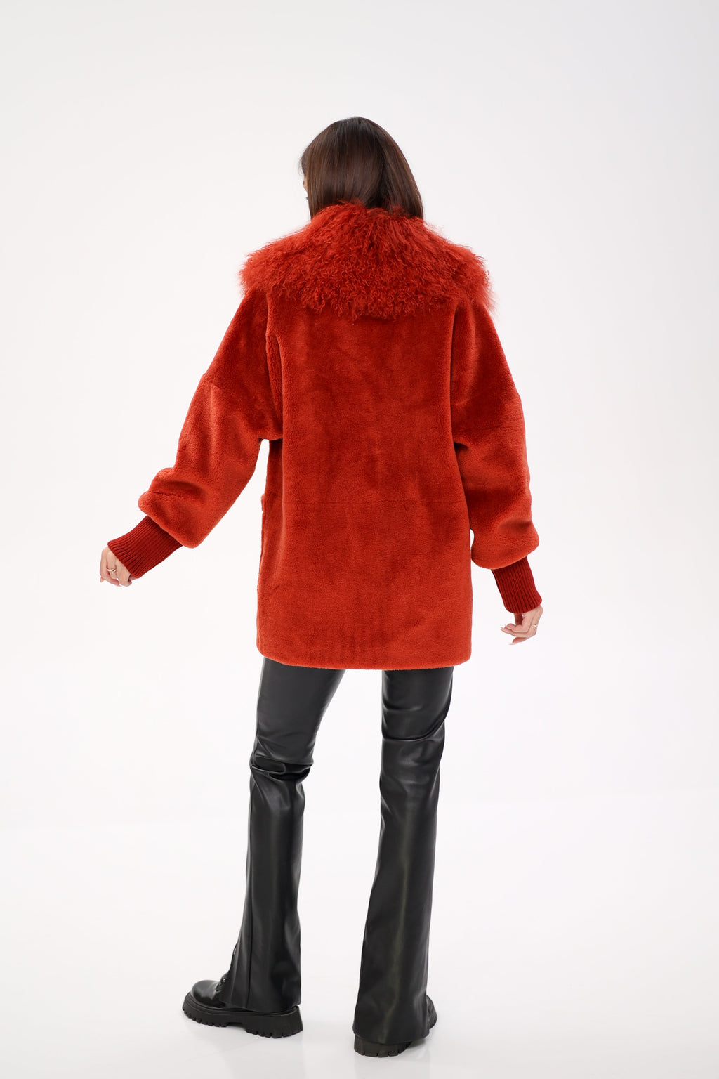 Genuine Lama Fur Peruvian Wool Coat - SJB-DIAMOND ELITES