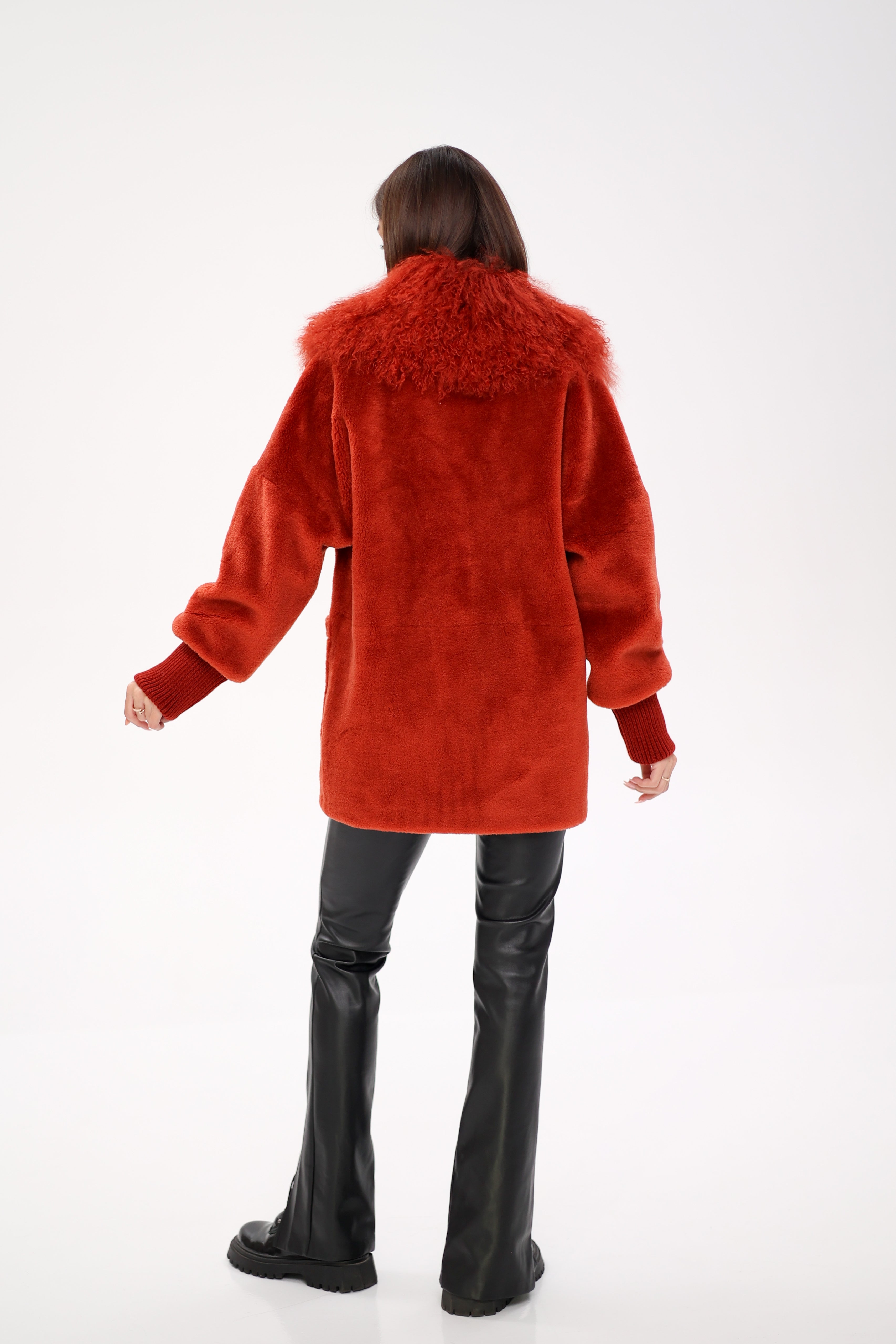 Genuine Lama Fur Peruvian Wool Coat - SJB-DIAMOND ELITES