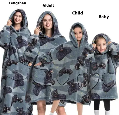 Lazy Blanket Hoodie Family Party Gift Pi-Mart