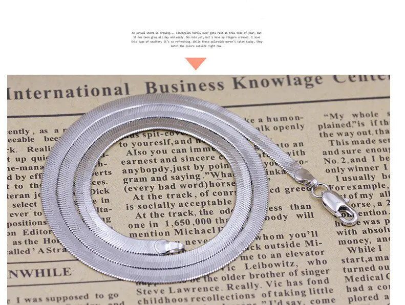 Snake Chain Platinum Plated Men`s Necklaces Lootquake LLC