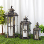20.5''&14"&10" H Set of 3 Outdoor Candle Lanterns Lootquake LLC