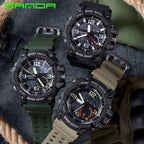 NEW Sport Analog-Digital Watch For Men and Woman  Waterresistant 50M Professional Waterproof Quartz Large Dial Military Wristwatches  With Night Mode - SJB-DIAMOND ELITES