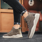 Business Men's High Quality Casual Shoes Fashion Trend Men's Sports Leather Shoes Comfortable Lace-Up Non-Slip Walking Shoes Leather Luxury Non-Slip Hiking Boots Outdoor Lightweight Shoes Stevvex