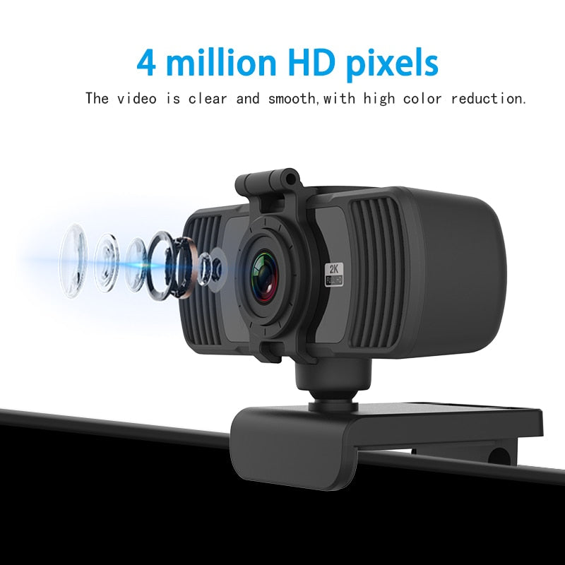 Webcam Real 1080P 200W Pixels Full Hd 110° Wide Angle Camera with Microphone Tripod for Video Widescreen Pro Streaming Webcam for Recording Calling Conferencing And Gaming Stevvex