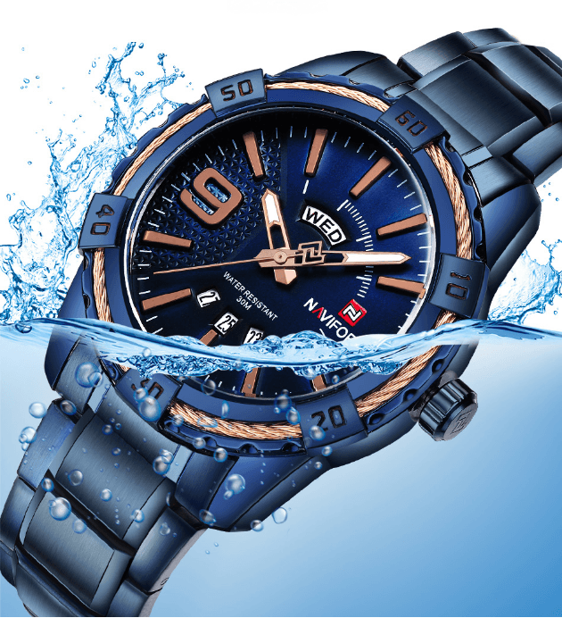 Men's  Luxury Stainless steal Waterproof Watch With Day And Date Display Unique Design Perfect Gift In Modern Metal Men  Wrist Watch Design - SJB-DIAMOND ELITES