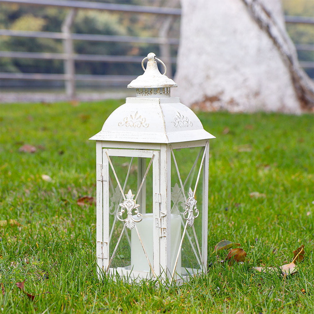 13.5'' Vintage Metal High Decorative Hanging Lantern Candle Holder Lootquake LLC